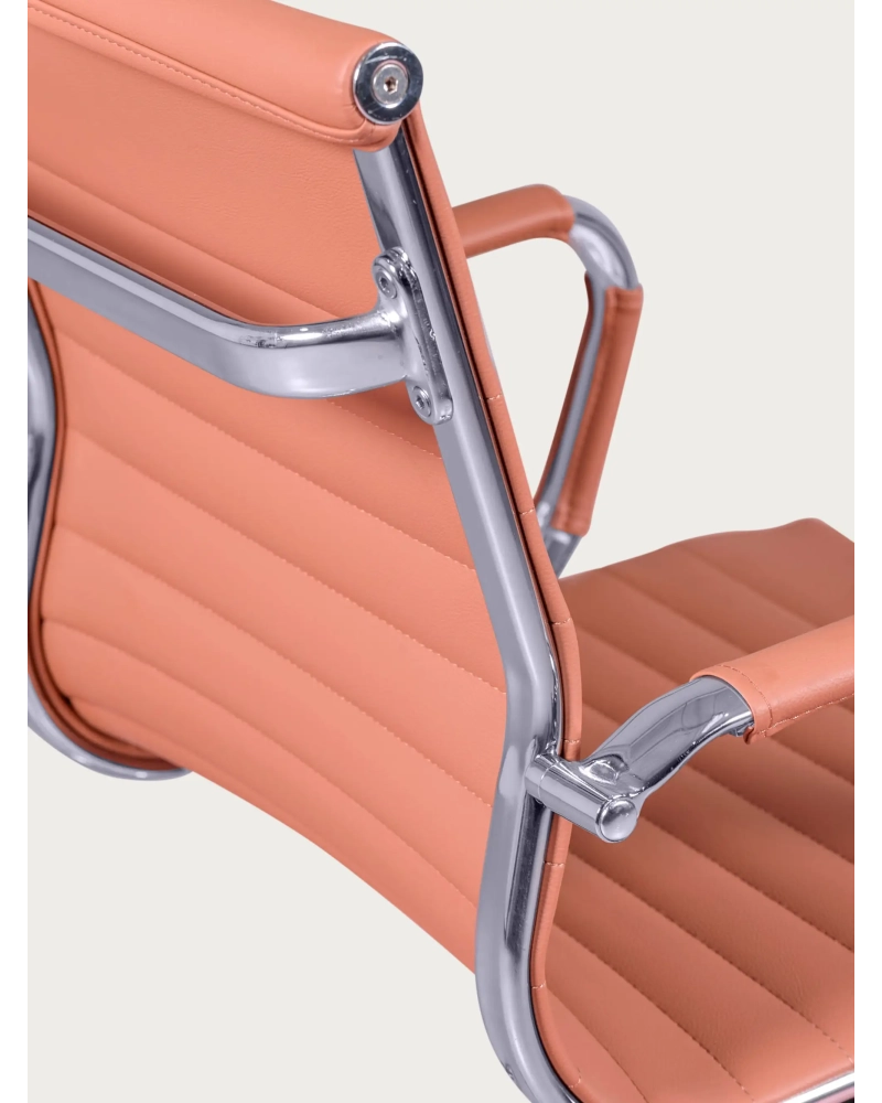 Desk chair with low backrest in leatherette and reclining - Alu NEST DREAM - 12