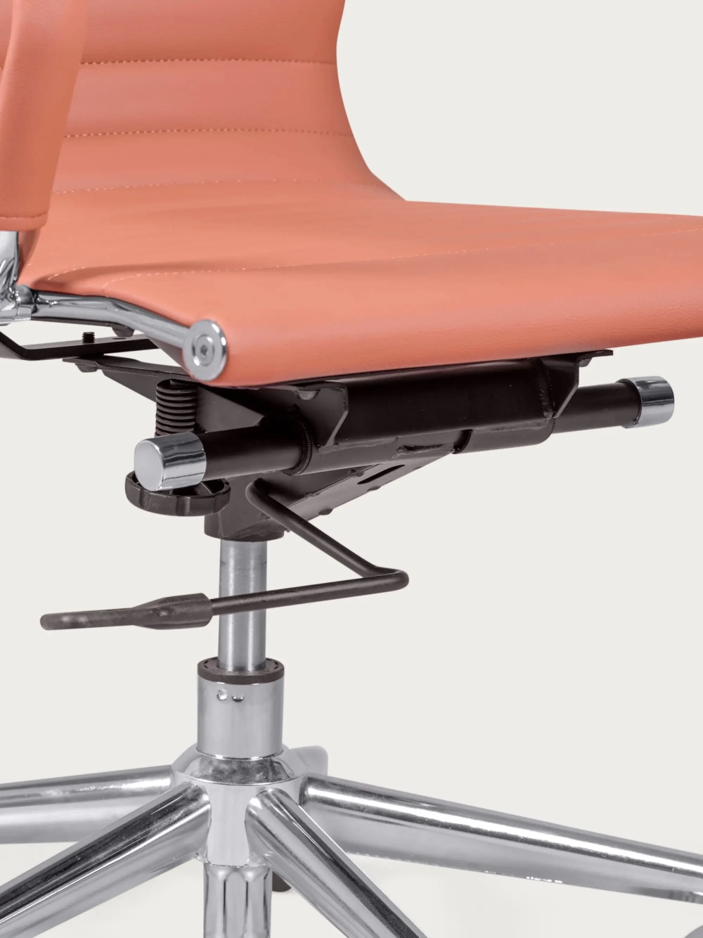 Desk chair with low backrest in leatherette and reclining - Alu NEST DREAM - 8