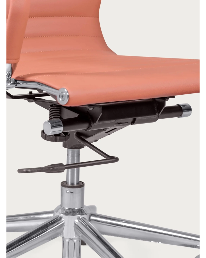 Desk chair with low backrest in leatherette and reclining - Alu NEST DREAM - 11