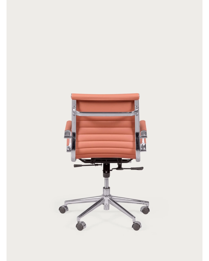 Desk chair with low backrest in leatherette and reclining - Alu NEST DREAM - 14