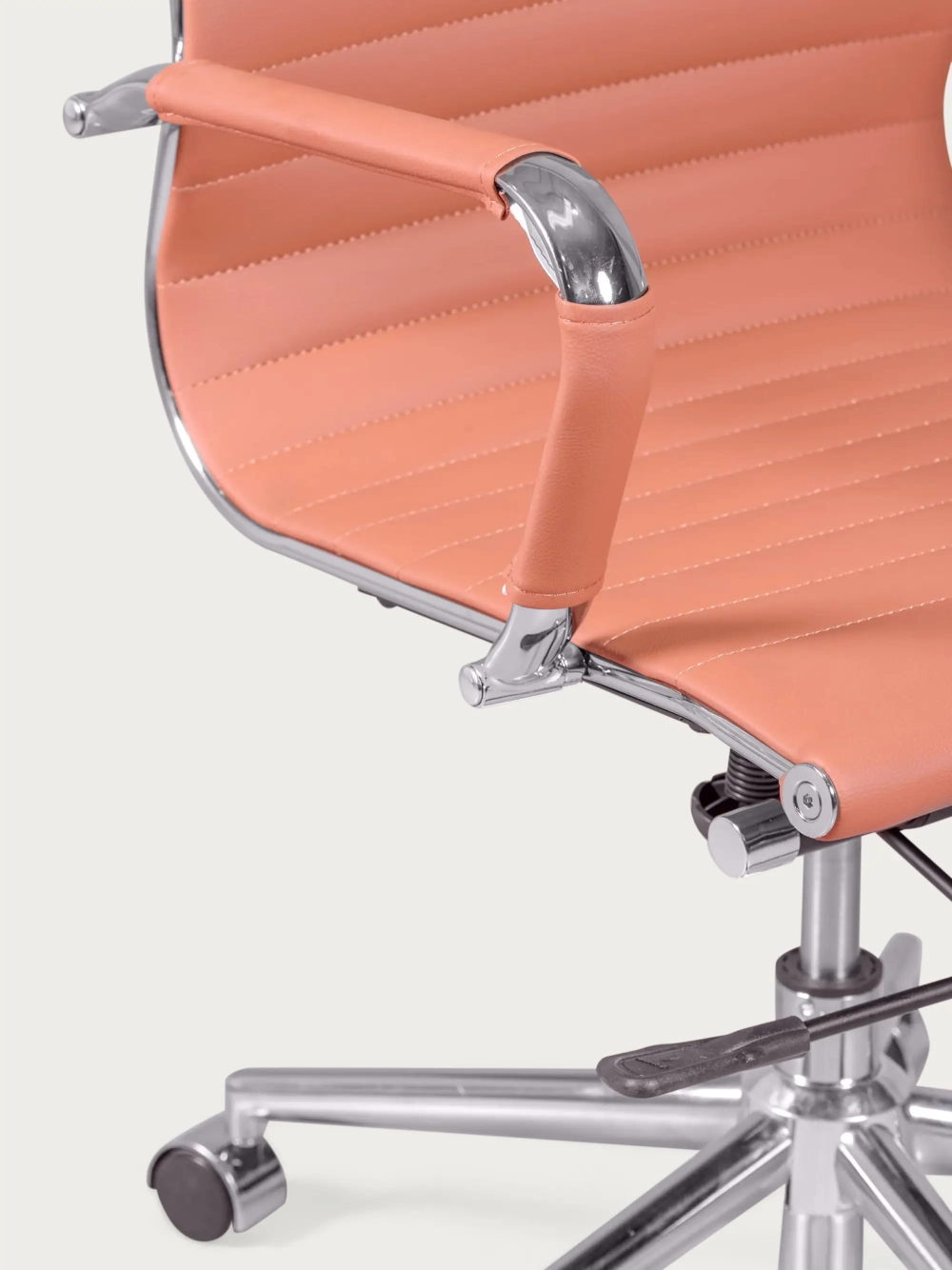Desk chair with low backrest in leatherette and reclining - Alu NEST DREAM - 8