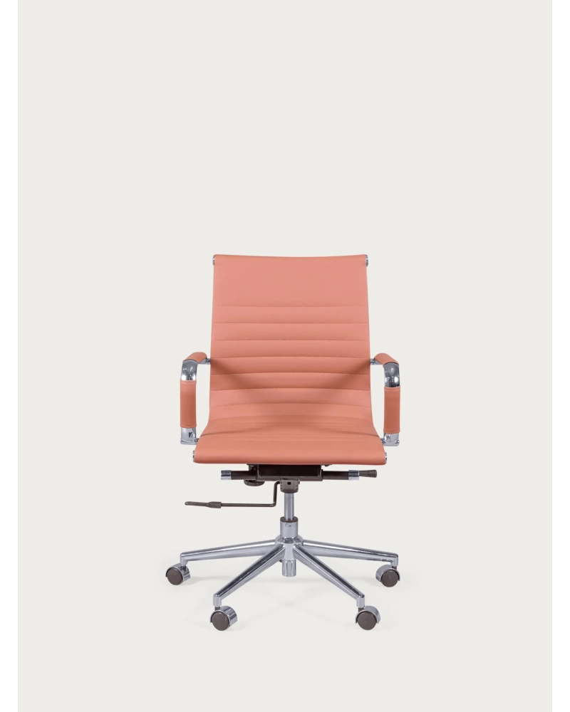 Desk chair with low backrest in leatherette and reclining - Alu NEST DREAM - 9