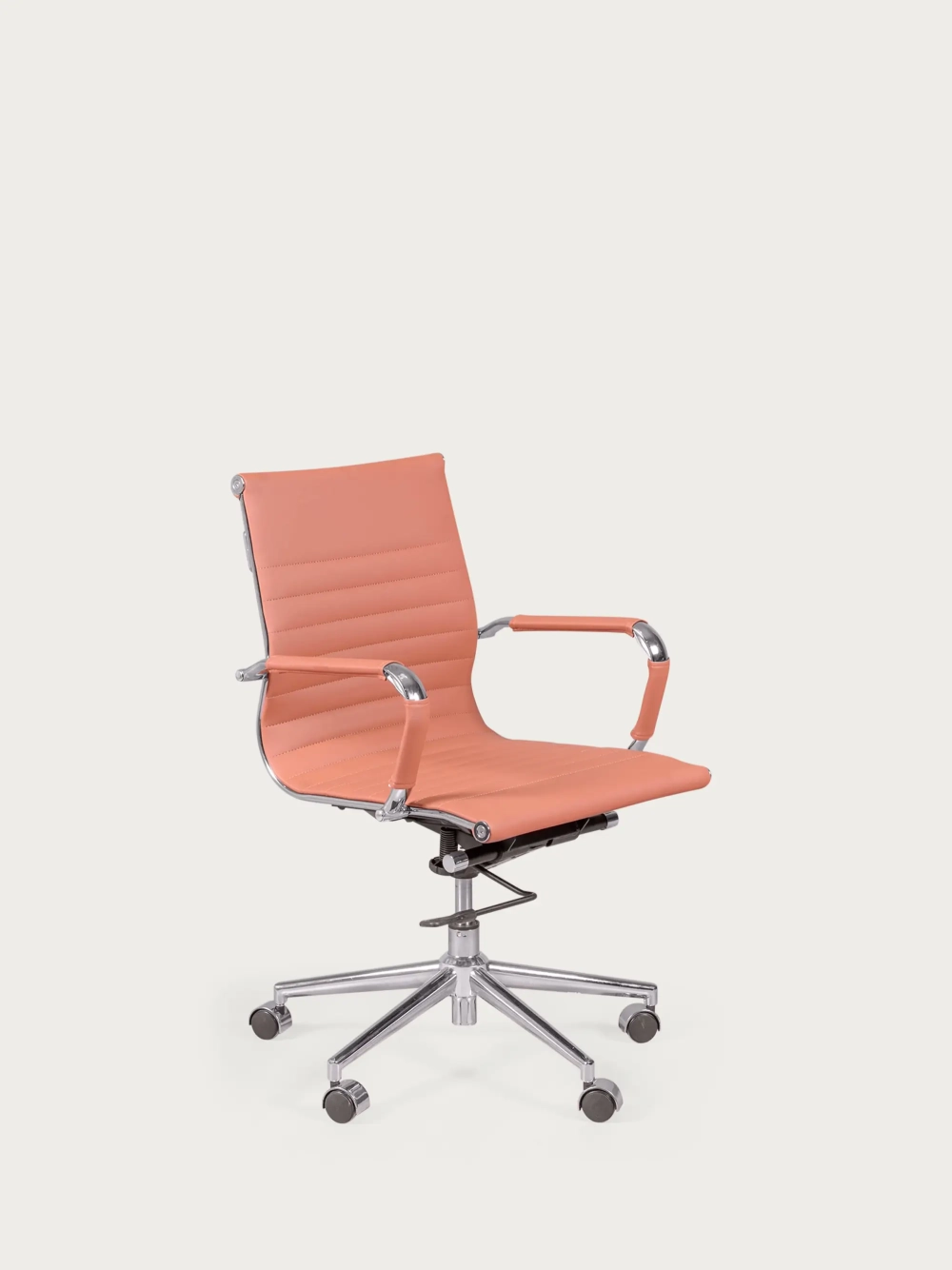 Desk chair with low backrest in leatherette and reclining - Alu NEST DREAM - 8
