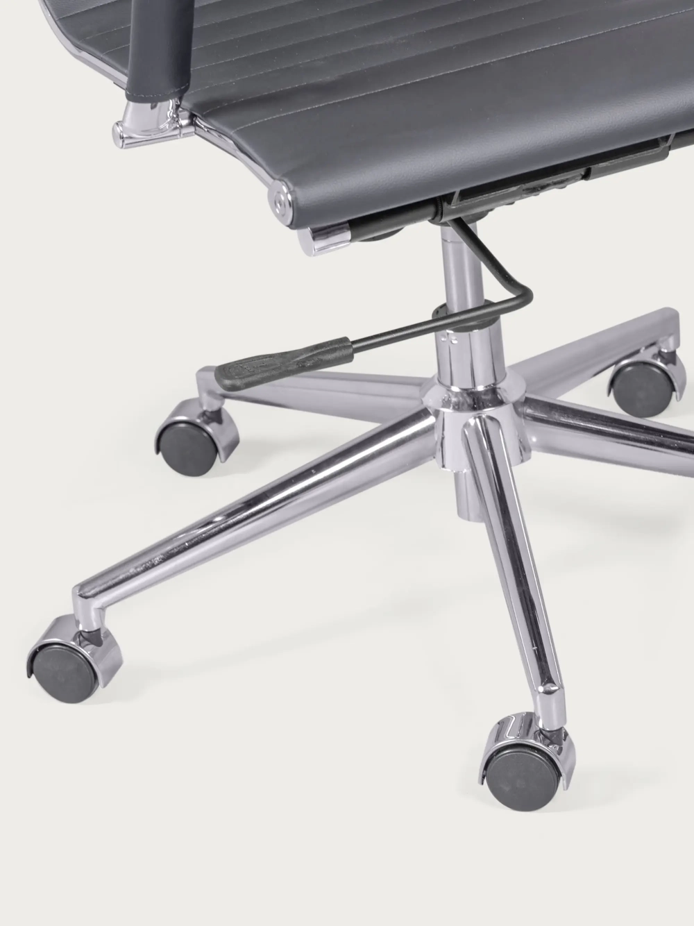Desk chair with low backrest in leatherette and reclining - Alu NEST DREAM - 1