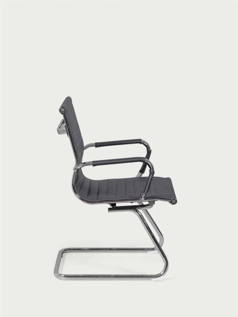 Silla de oficina sin ruedas con respaldo bajo y tapizada en polipiel - Alu NEST DREAM - 6