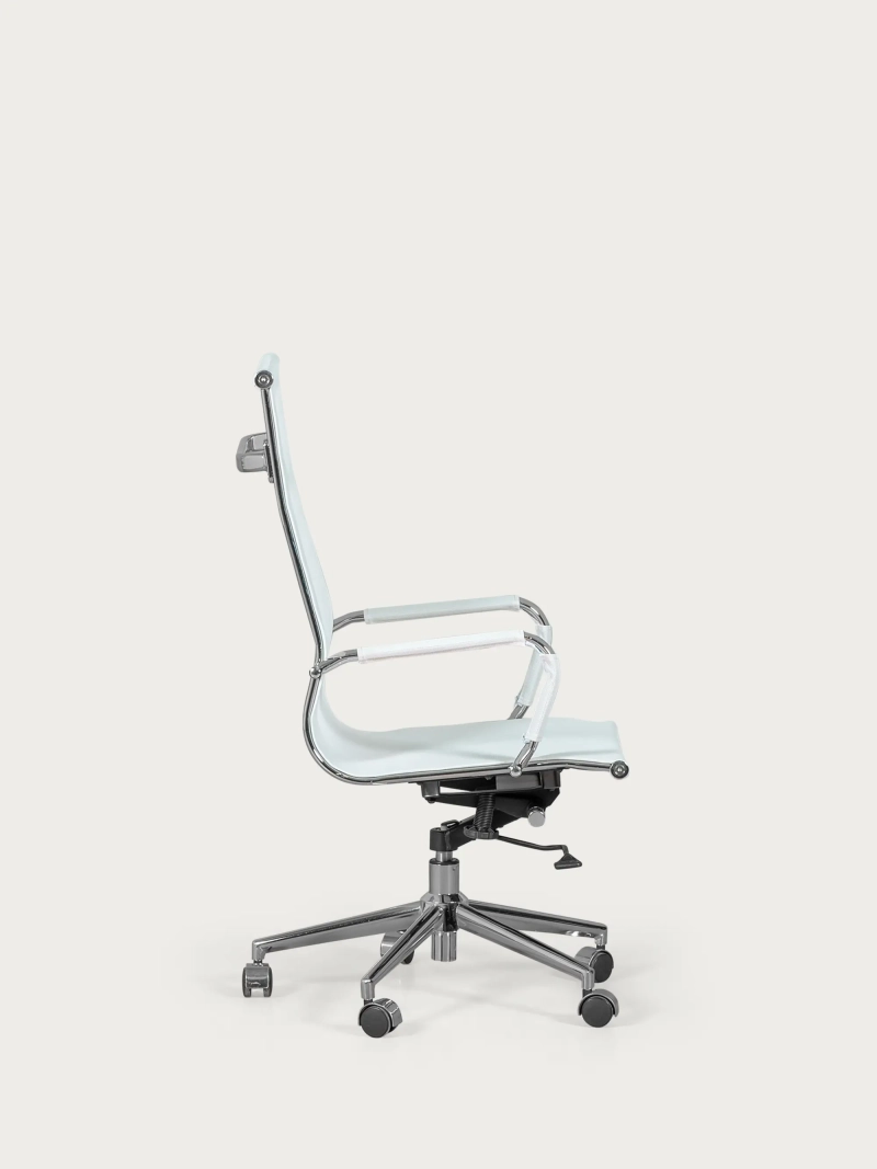 Chaise de bureau avec dossier haut en maille de fibre respirante - Alu NEST DREAM - 8