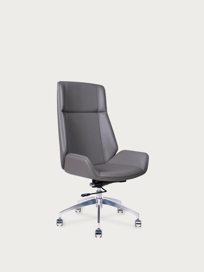Synthetic leather upholstered office chair with high backrest - Nordic Colors NEST DREAM - 12