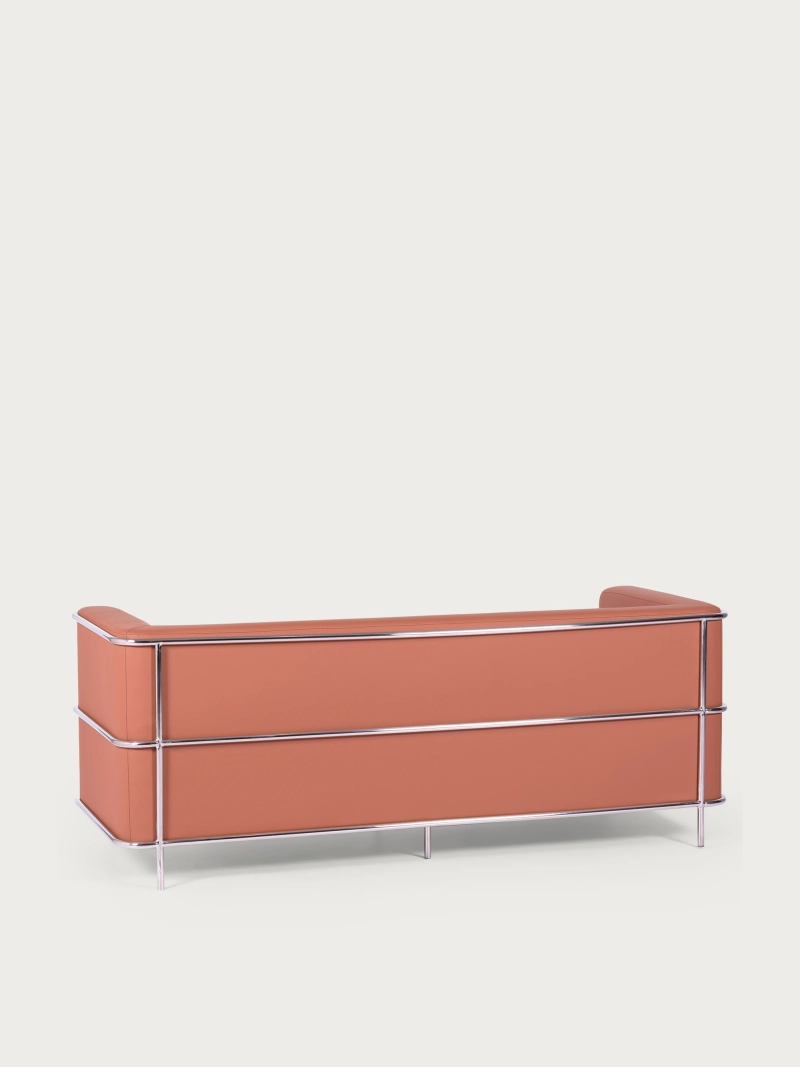 Divano a 3 posti in ecopelle con struttura in acciaio inox - Torino NEST DREAM - 15