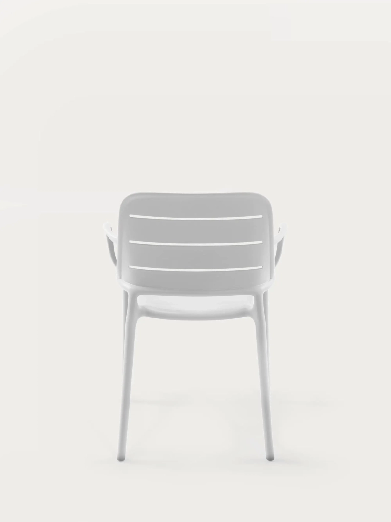 Silla de plástico con reposabrazos apta para exterior - Sunset NEST DREAM - 50