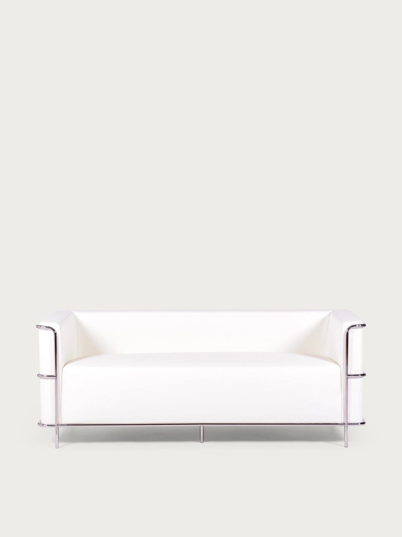 Sofa 3-osobowa z ekoskóry z ramą ze stali nierdzewnej - Torino NEST DREAM - 28