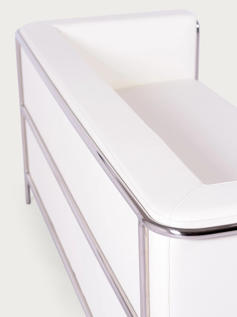 3-seater sofa in eco-leather with stainless steel frame - Torino NEST DREAM - 31