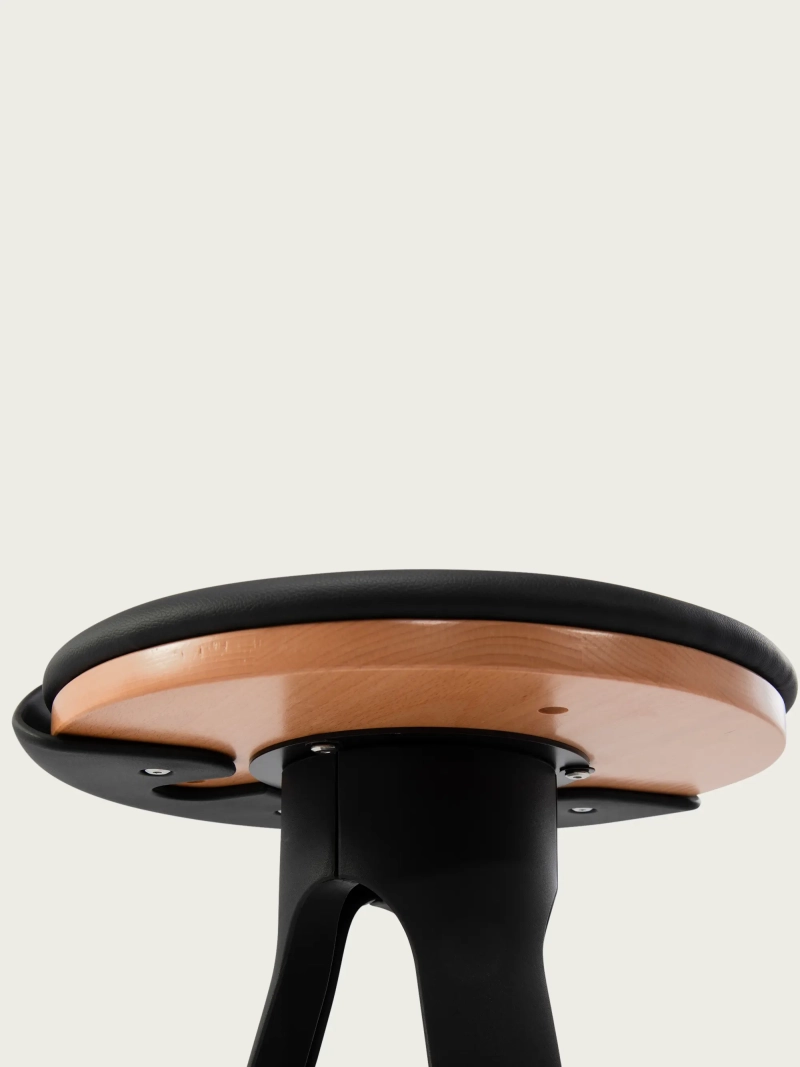 tamborete design com almofada em pele e assento em faia - Deco NEST DREAM - 5