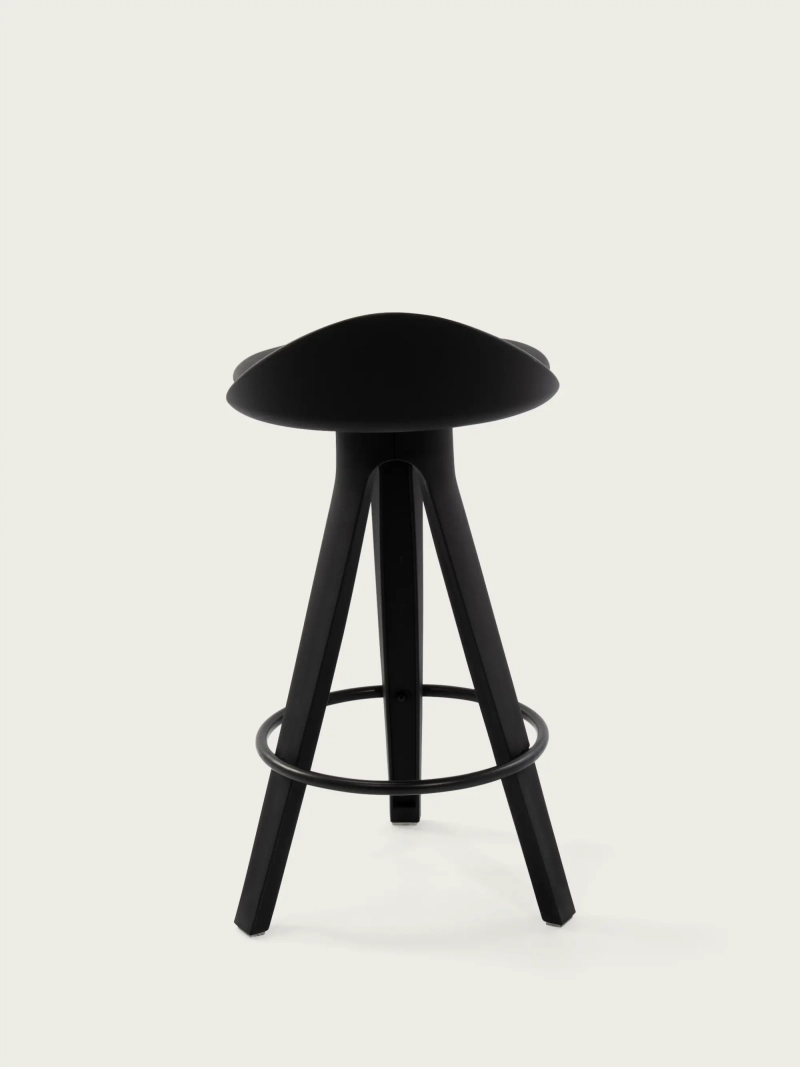 sgabello design con cuscino in similpelle e seduta in faggio - Deco NEST DREAM - 1