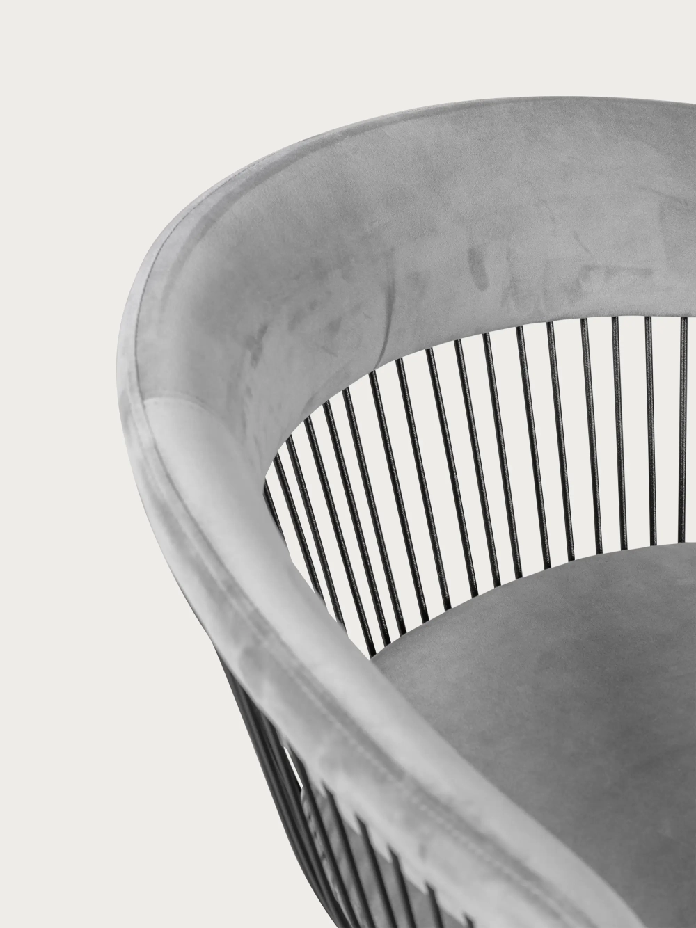 Design karosszék bársony kárpitozással, acélszerkezettel - Albert NEST DREAM - 1