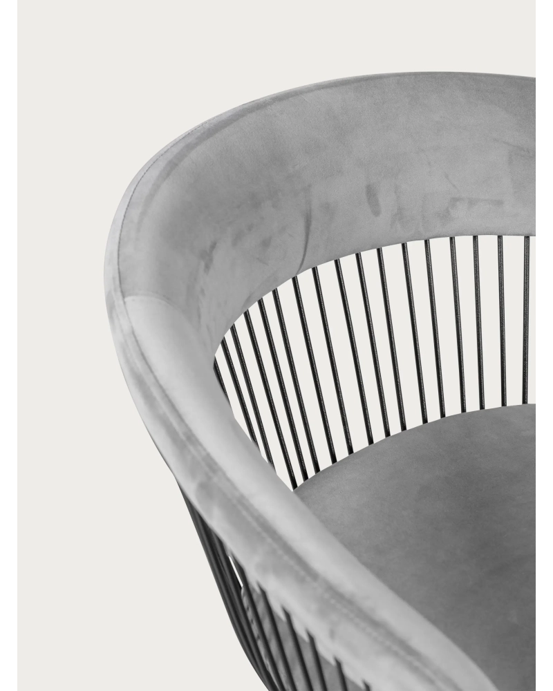 Sillón de diseño tapizado en terciopelo y estructura de acero - Albert NEST DREAM - 4