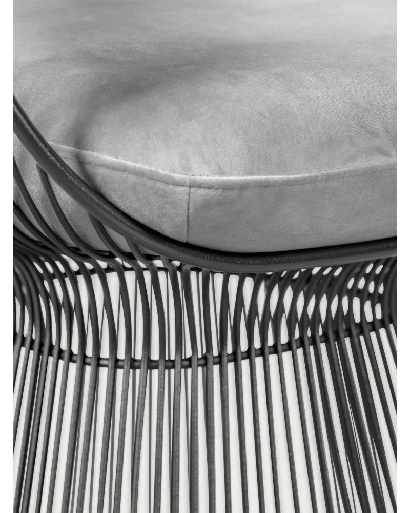Design karosszék bársony kárpitozással, acélszerkezettel - Albert NEST DREAM - 5