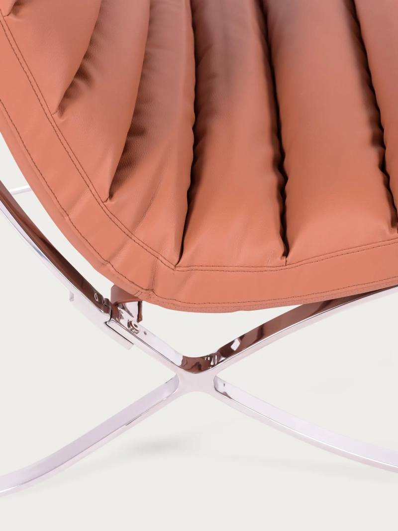 Designfåtölj i rostfritt stål och syntetiskt läder - Torino NEST DREAM - 9