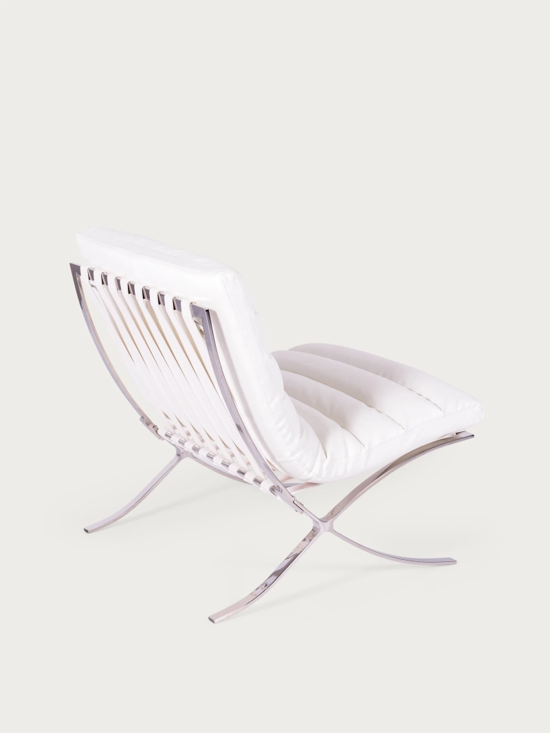 Designerski fotel ze stali nierdzewnej i skóry syntetycznej - Torino NEST DREAM - 17