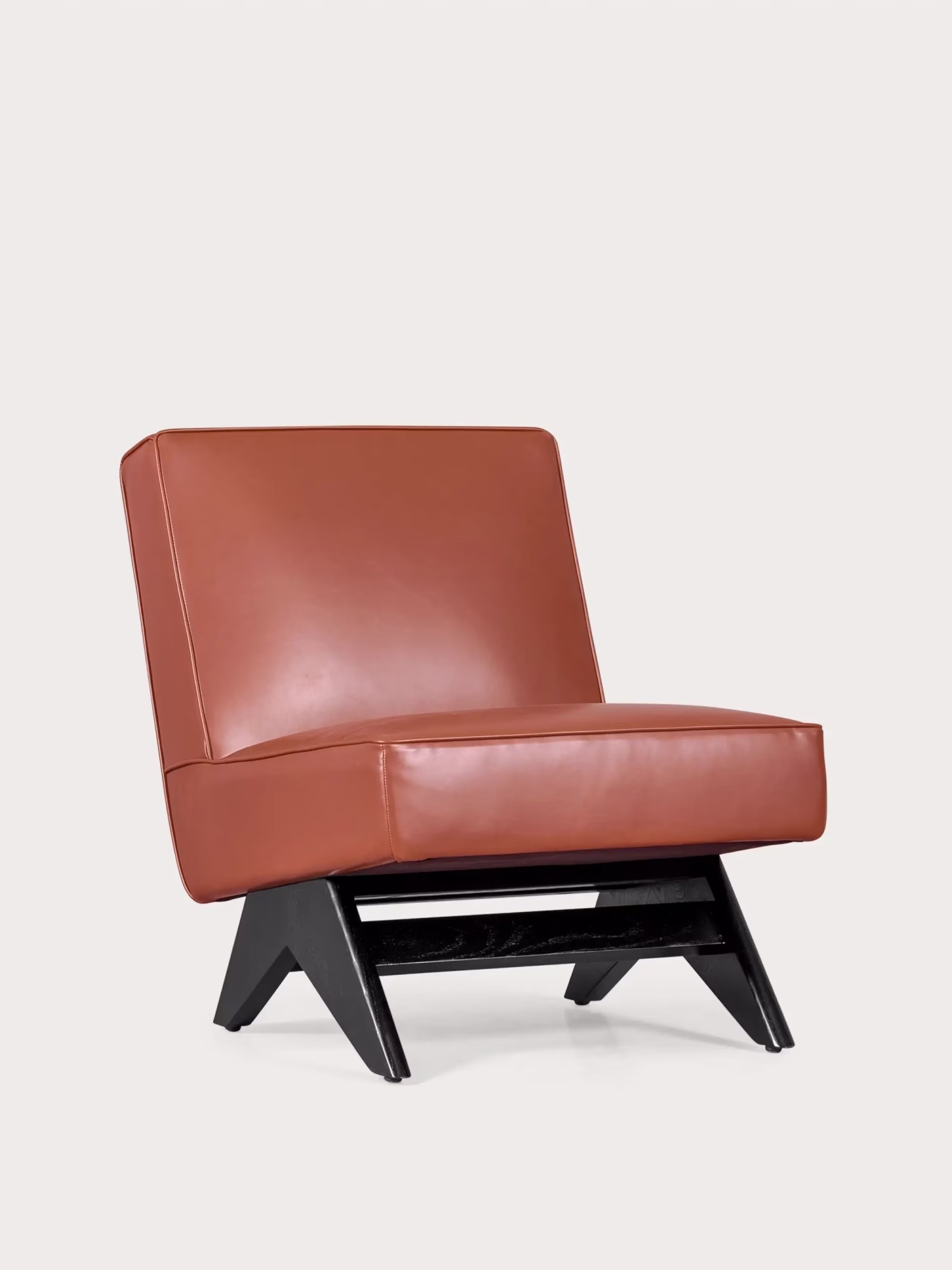 Fauteuil vintage en frêne et revêtement en similicuir - West NEST DREAM - 1