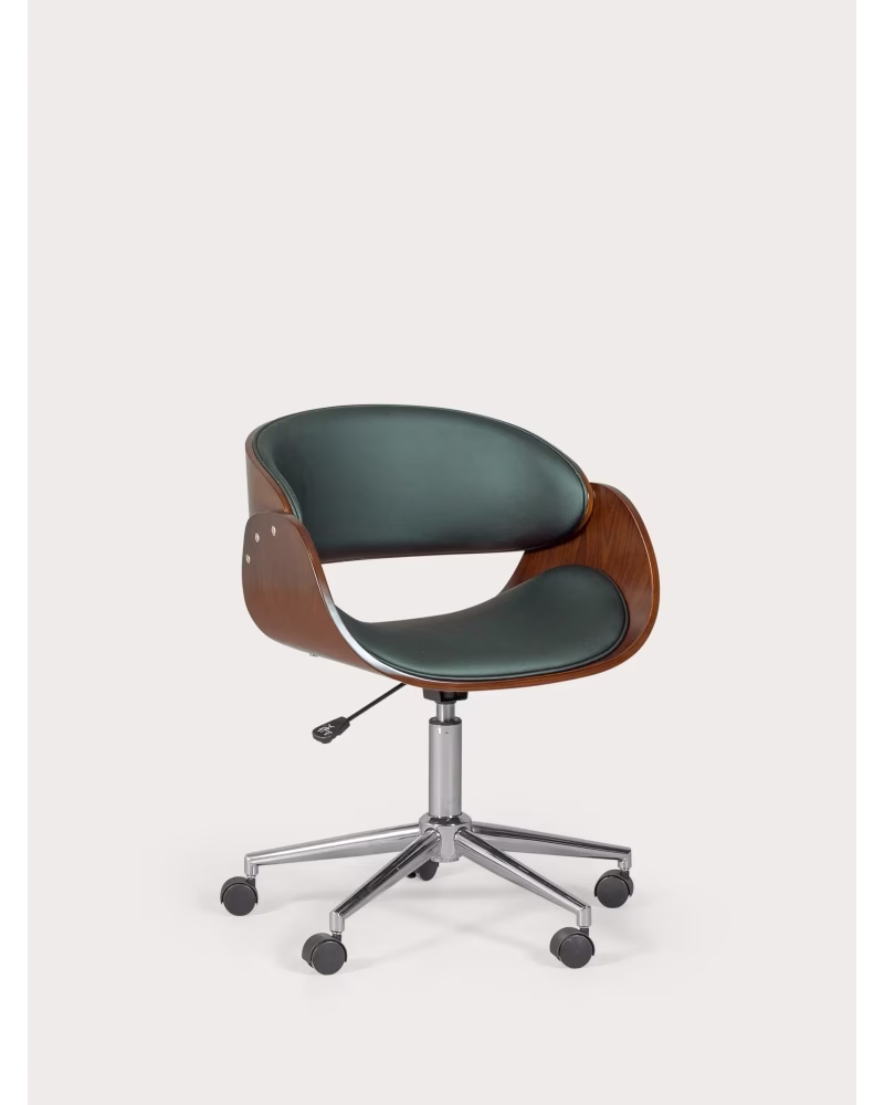 Sillón Oficina en Madera de Nogal y Cojín de Polipiel - Burrow NEST DREAM - 2