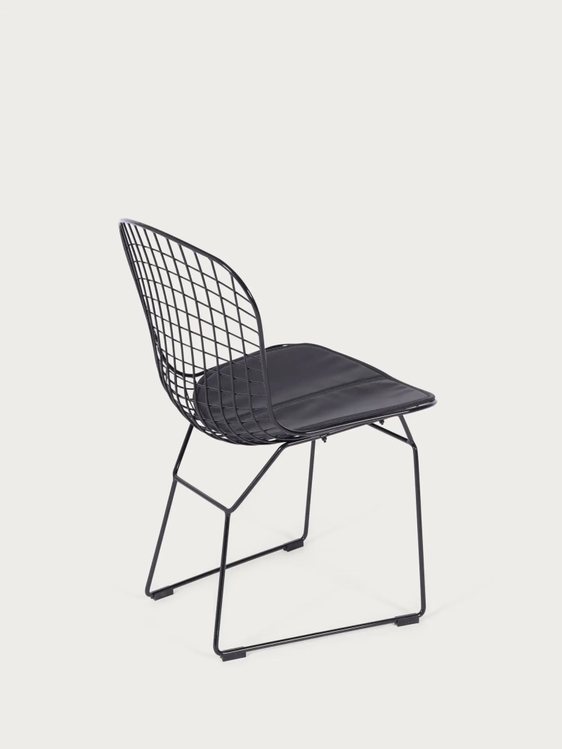 Sedia da pranzo in acciaio inox nero con cuscino - Berta NEST DREAM - 9