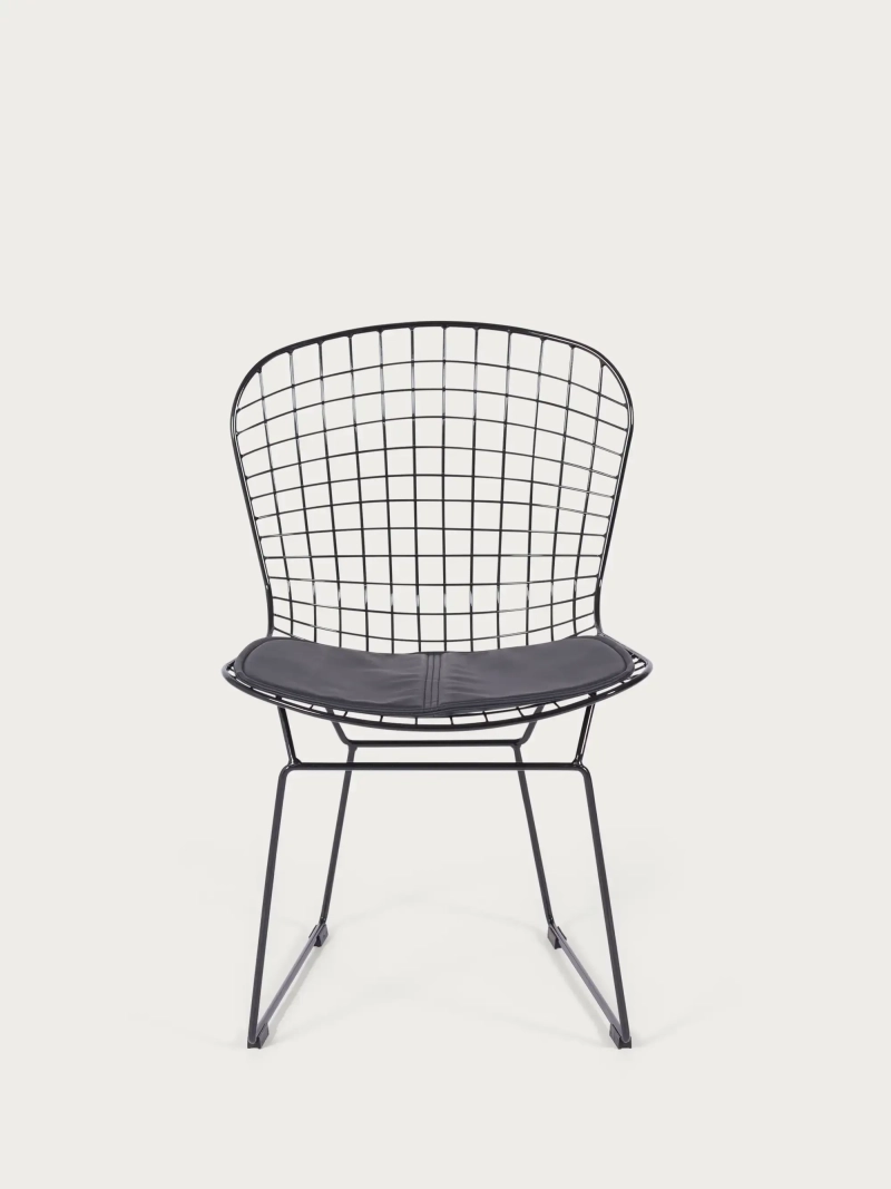 Sedia da pranzo in acciaio inox nero con cuscino - Berta NEST DREAM - 1