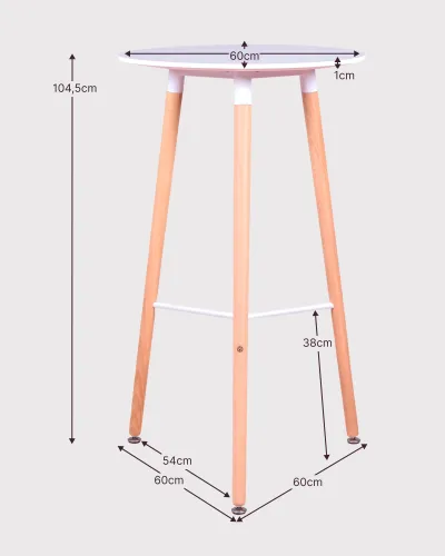 Palermo hoge tafel in Scandinavische stijl voor bar of keuken | Nest Dream Store