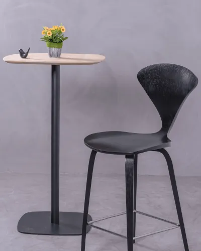 Hoge tafel voor bar in industriële stijl, 106cm hoog en 60x60cm | Geen verzendkosten