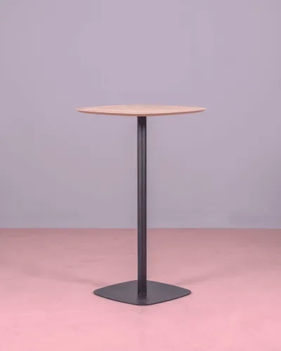 Hoge tafel voor bar in industriële stijl, 106cm hoog en 60x60cm | Geen verzendkosten