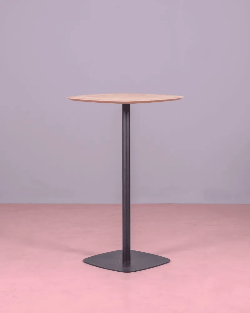 Hoge tafel voor bar in industriële stijl, 106cm hoog en 60x60cm | Geen verzendkosten