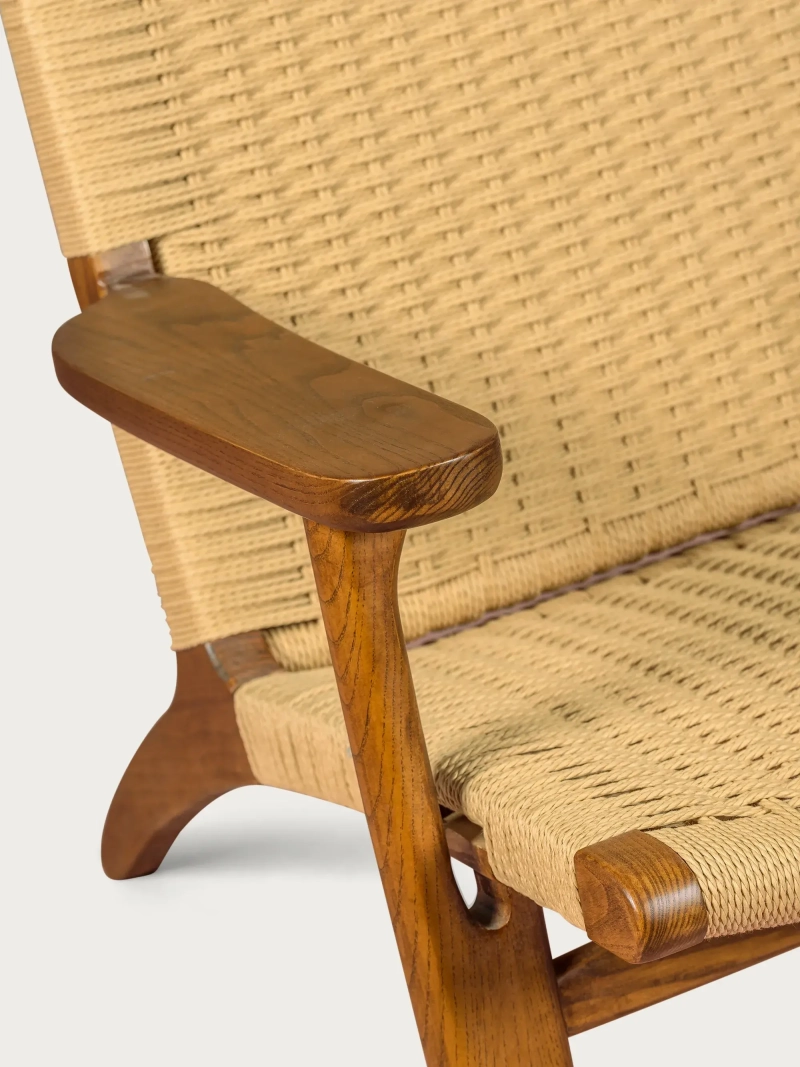 Armchair Scandinavian with armrests in walnut - Liam NEST DREAM - 1