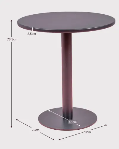 Seville high table in steel for bar or restaurant | Free shipping!