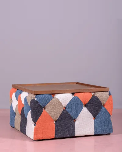 Patchwork upholstered coffee table | Chesterfield Collection