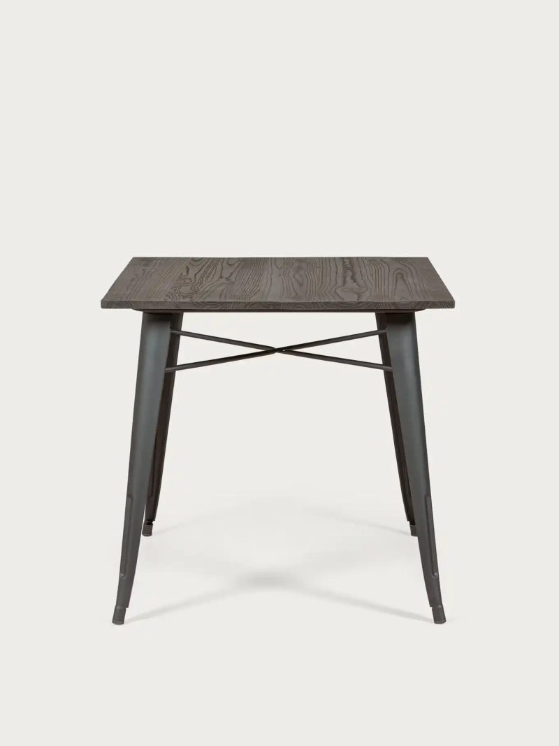 Mesa industrial en acero negro y madera oscura - Bistro NEST DREAM - 5