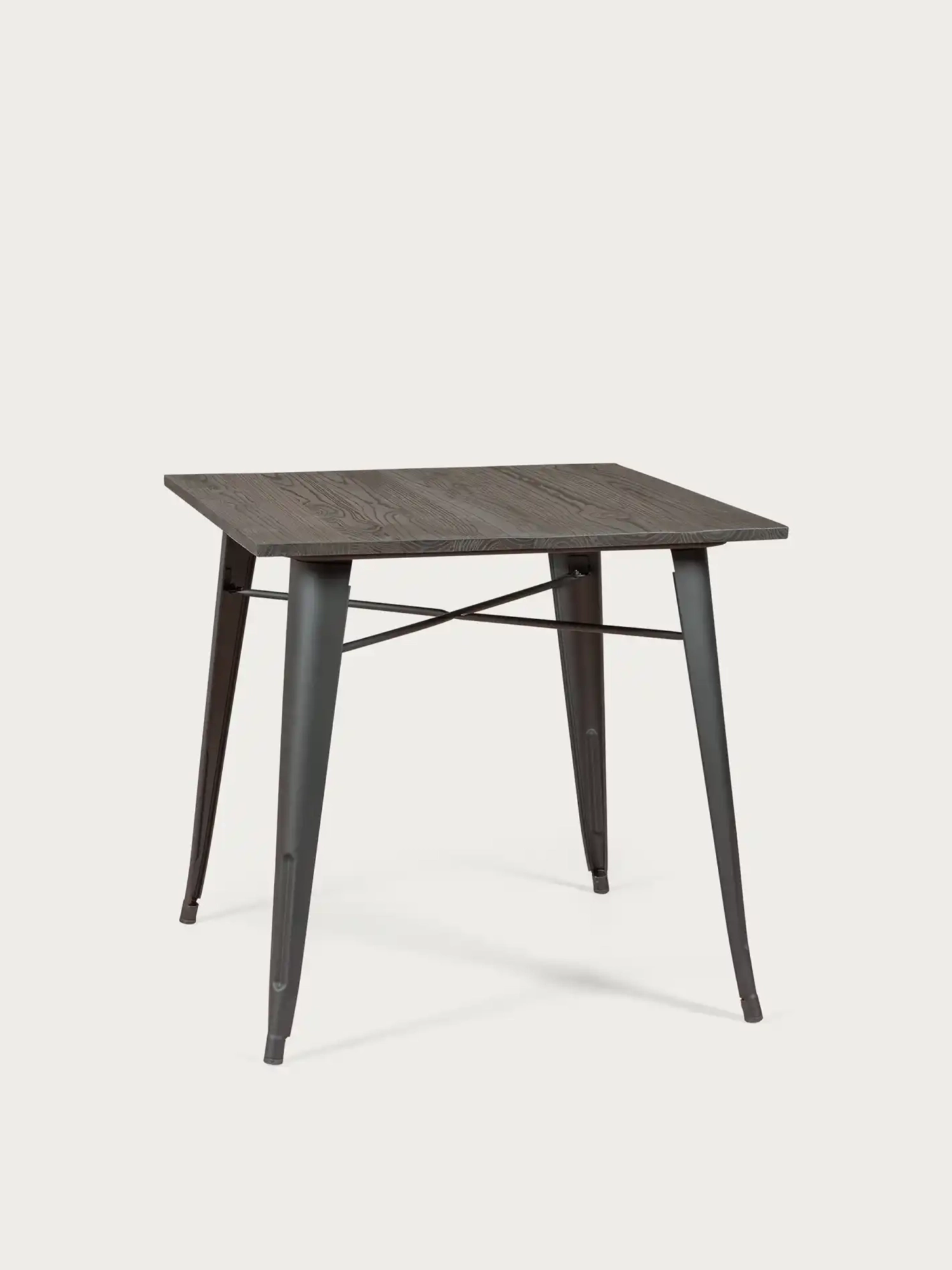 Industriële tafel van zwart staal en donker hout - Bistro NEST DREAM - 1