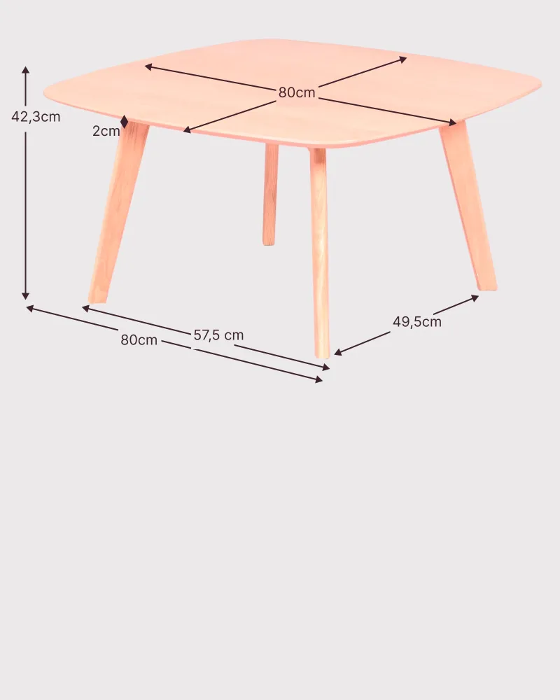 Mesa auxiliar Northpole de roble macizo | Envío gratuito