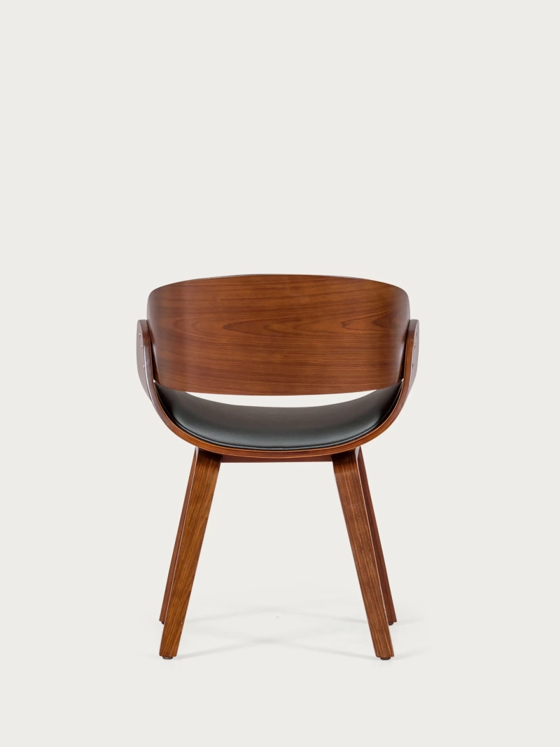 Nordic sedia con braccioli in legno di noce scuro e rivestimento in similpelle - Burrow S NEST DREAM - 9