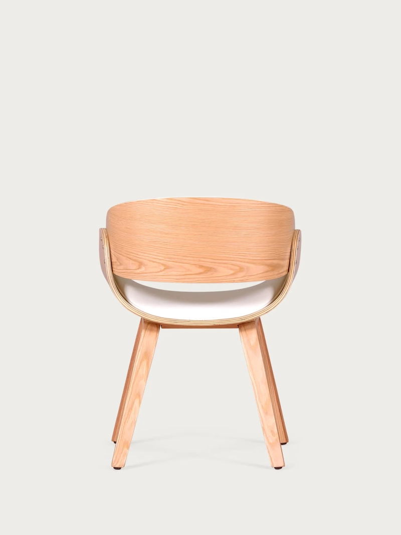 Silla nórdica de madera clara de arce con cojín de polipiel - Burrow S NEST DREAM - 1