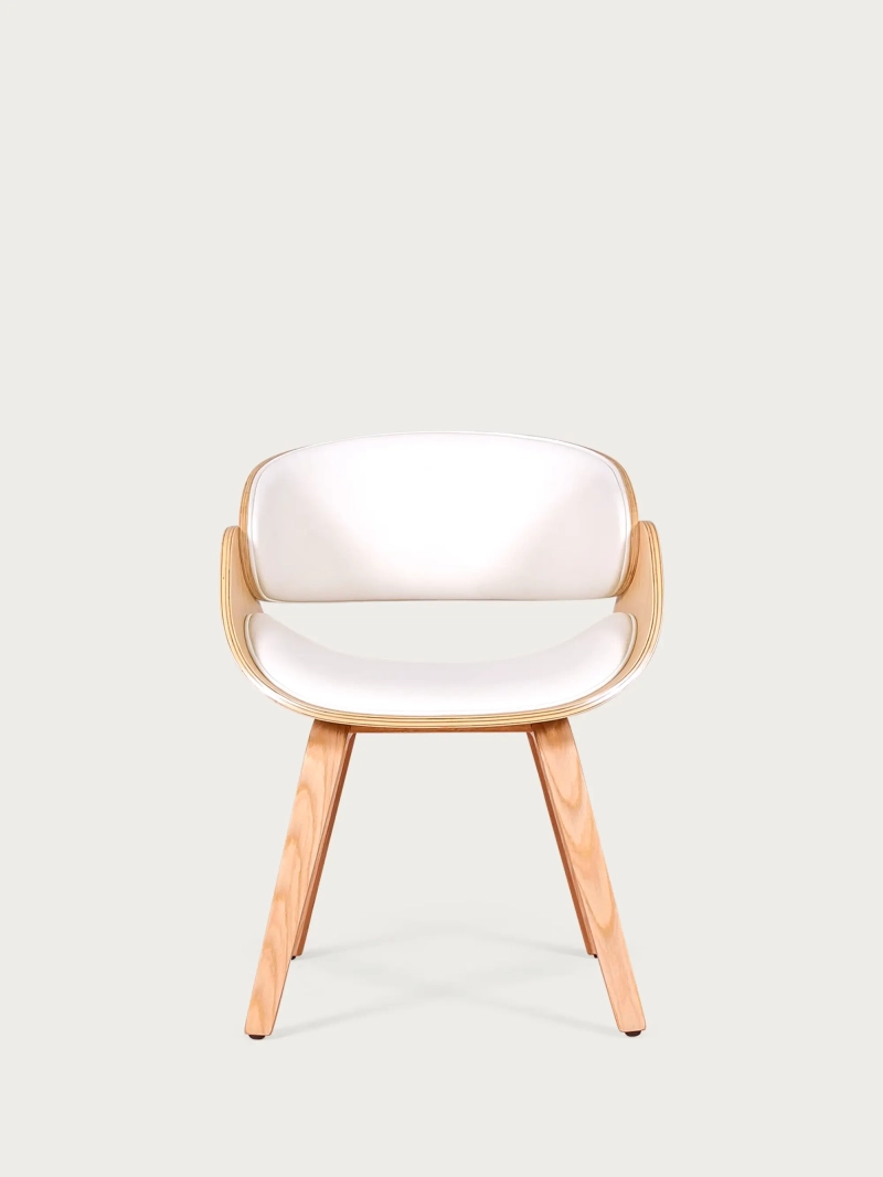 Nordic cadeira em madeira de ácer claro com almofada em pele - Burrow S NEST DREAM - 7