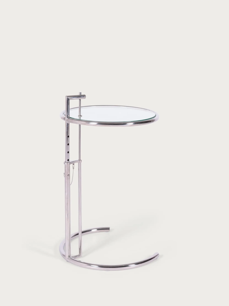Justerbart sidobord med härdat glas och ram i rostfritt stål - Torino NEST DREAM - 8