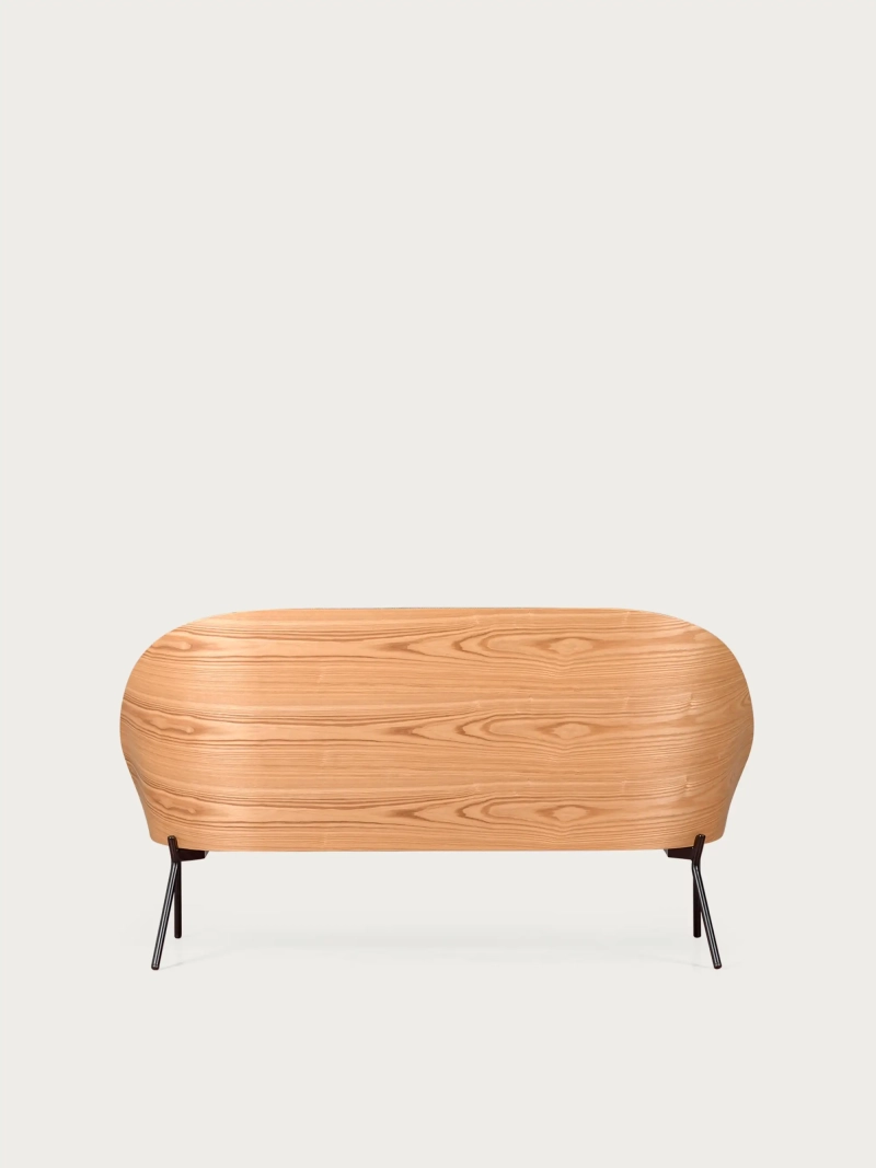 Nordic sofa aus Walnussholz und gepolstert mit Baumwolle - Earth NEST DREAM - 9