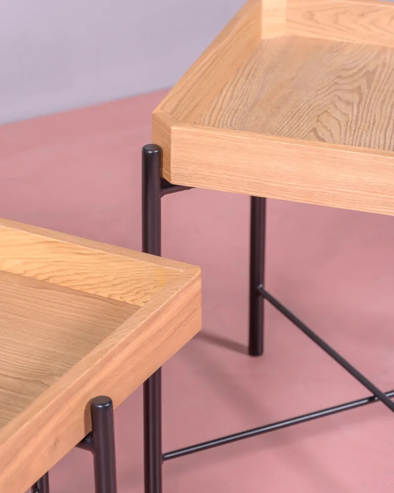 Conjunto de Mesa Lateral Nórdico Earth | Frete grátis e garantia de 5 anos