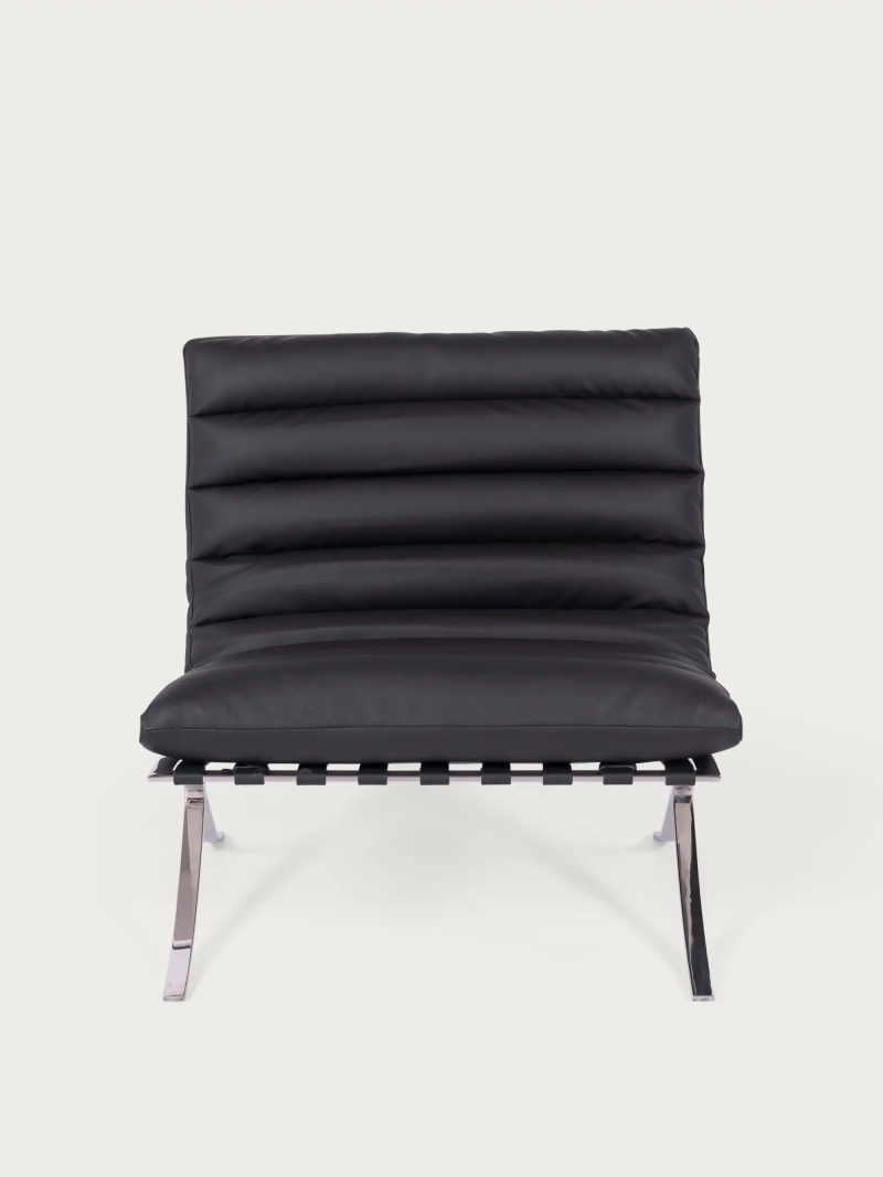 Fauteuil design en acier inoxydable et cuir synthétique - Torino NEST DREAM - 2