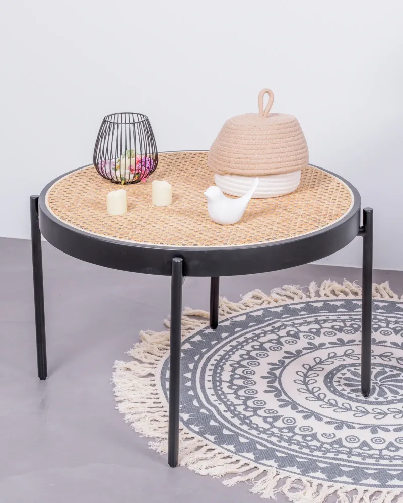 North Masă de cafea din rattan natural pentru decor boho : Nest Dream