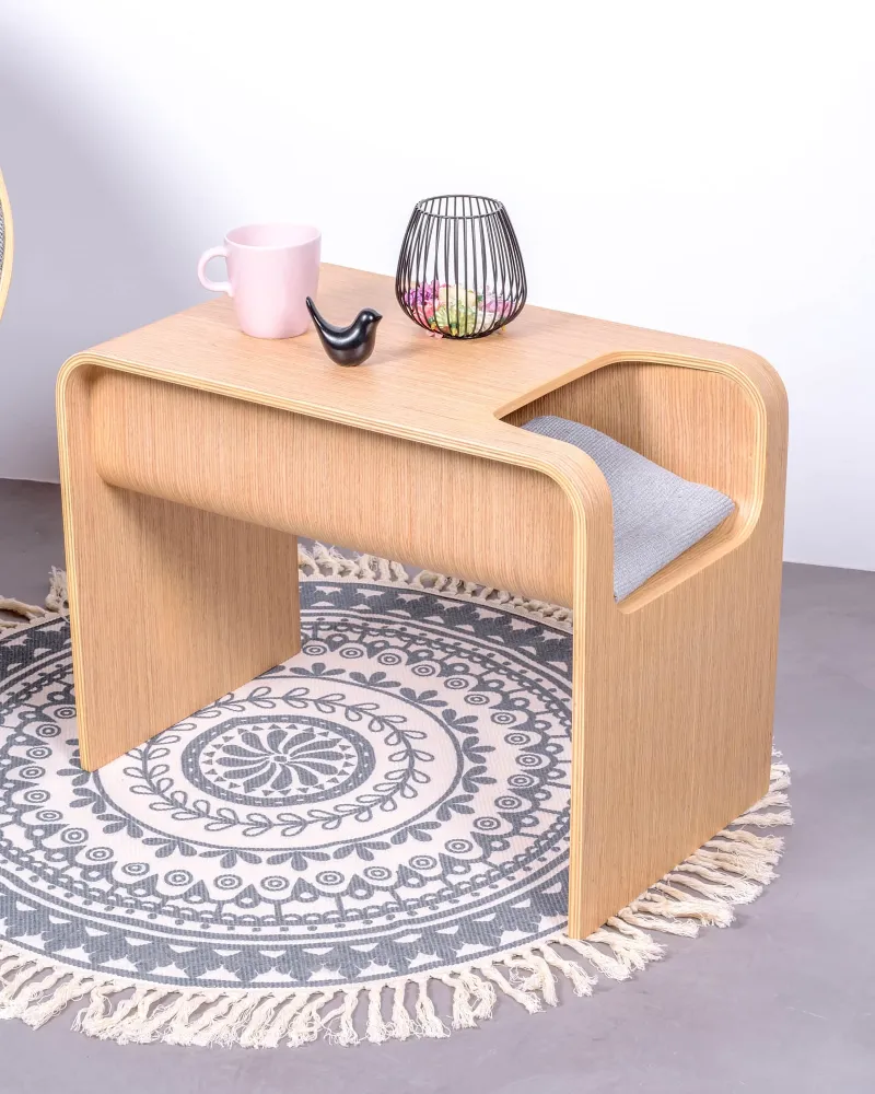 Mesa auxiliar de diseño en madera de fresno | Colección Liam - Nest Dream