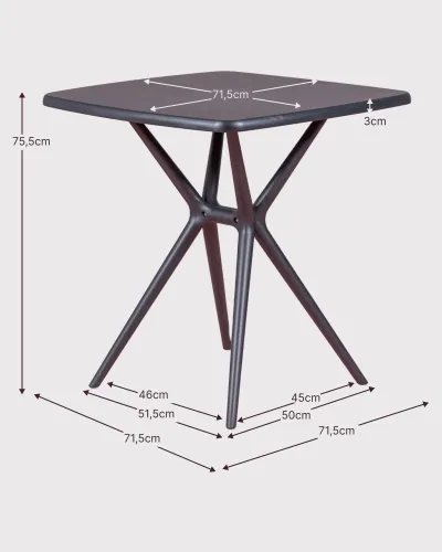 Quadratischer Designtisch für den Außenbereich geeignet | Nest Dream