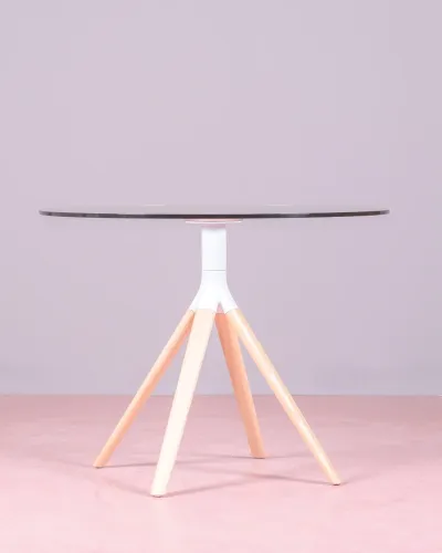 Table à manger Braun 100 cm verre trempé | Livraison gratuite avec Nest Dream