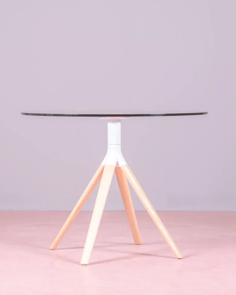 Table à manger Braun 100 cm verre trempé | Livraison gratuite avec Nest Dream