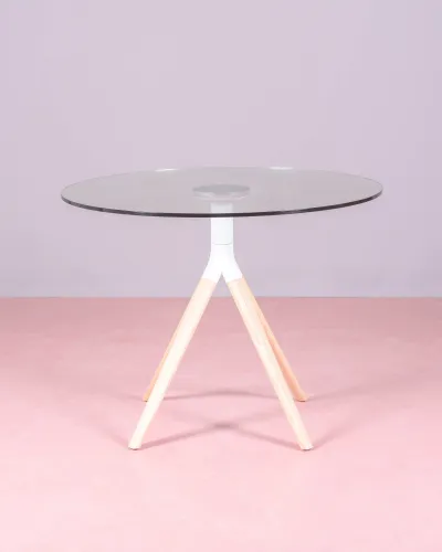 Table à manger Braun 100 cm verre trempé | Livraison gratuite avec Nest Dream