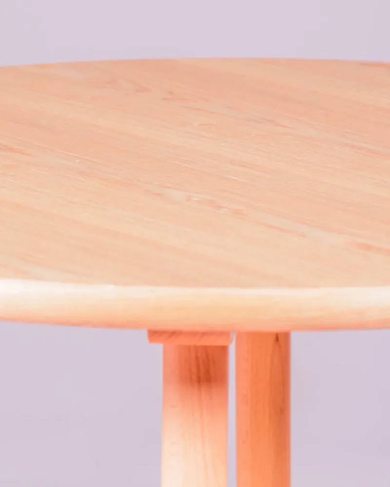 Retro round vintage style table | Made of Ash wood